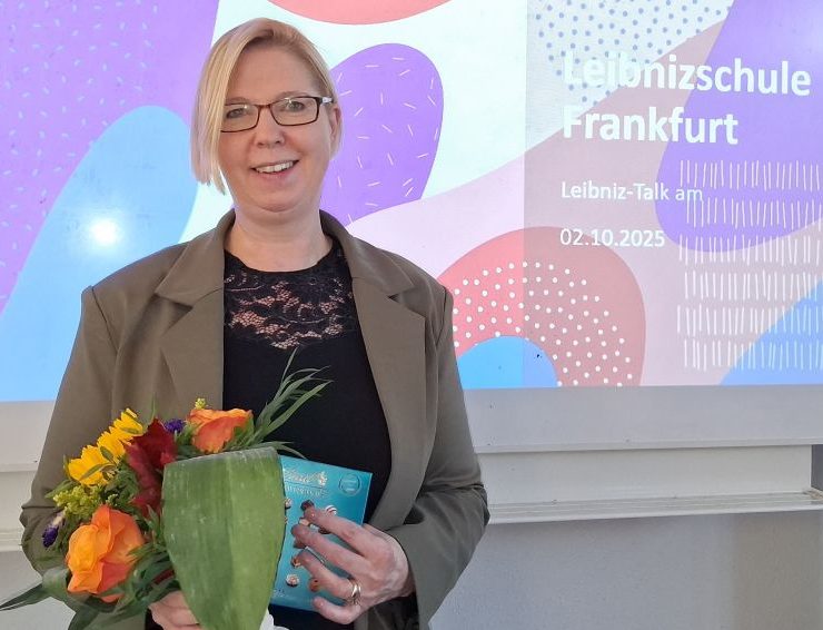 Die Rechtsanwältin und Trainerin beim Leibniz-Talk vor den Herbstferien